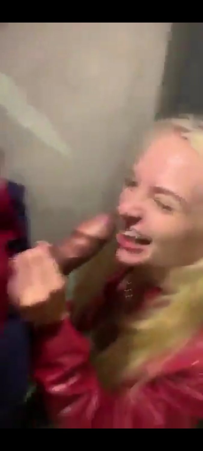 Two exhibitionist sluts sucking stranger's cock outdoors downtown #OII45RLd
