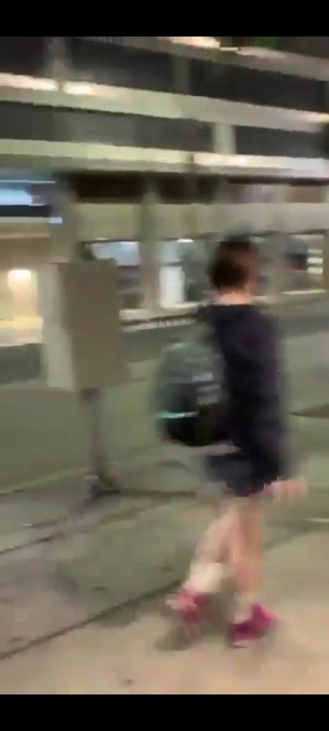 Two exhibitionist sluts sucking stranger's cock outdoors downtown #QZ2n2QFS