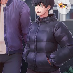 Hentai short hair tomboy chilling with the bro