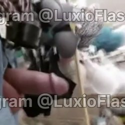 Grabbing his dick at the store (dickflash)