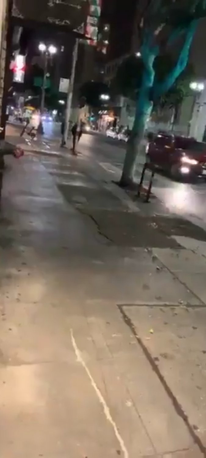 Two exhibitionist sluts sucking stranger's cock outdoors downtown #VTyspDEe