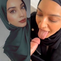 indian Hijab bitch get hardcore blowjob