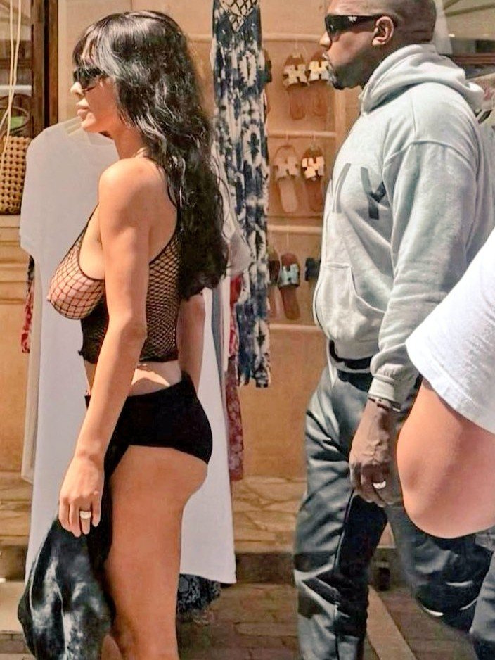 Bianca Censori Fishnet See-Through Nip Slip 🔥 #B6uymz5V