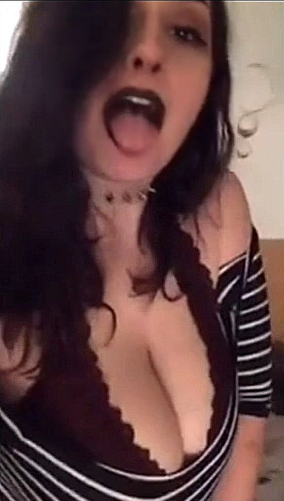 hkuke3ju Hot goth friends kiss and show their big boobs on cam #HKUKe3JU