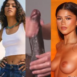 Zendaya trying to milk big cock dry